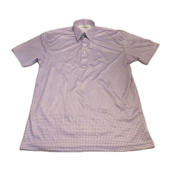 NWOT Collars & Co Mens L Shirt Bundle Purple Gingham + Solid White Read - Picture 2 of 13